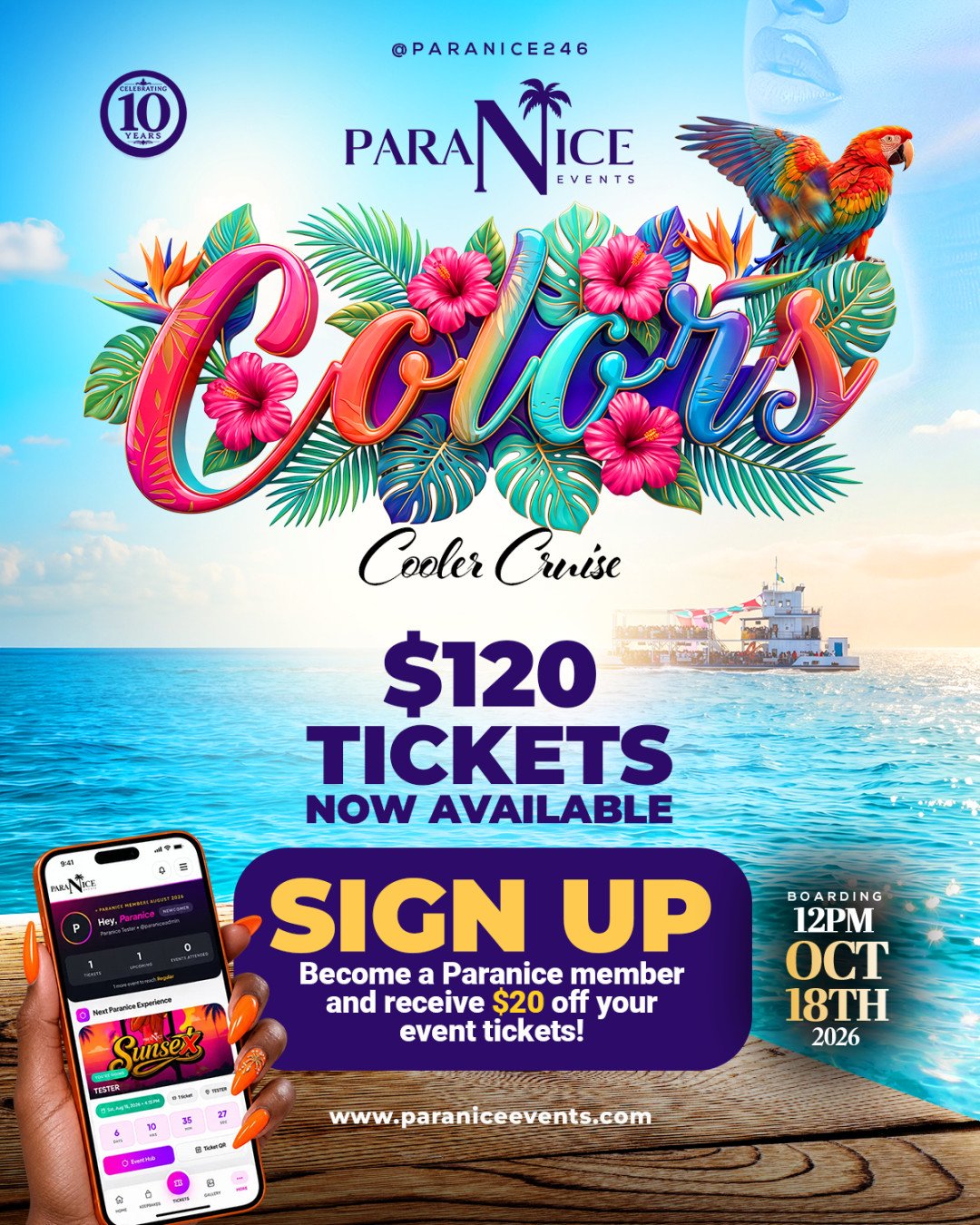 Colors Cooler Boat Ride flyer