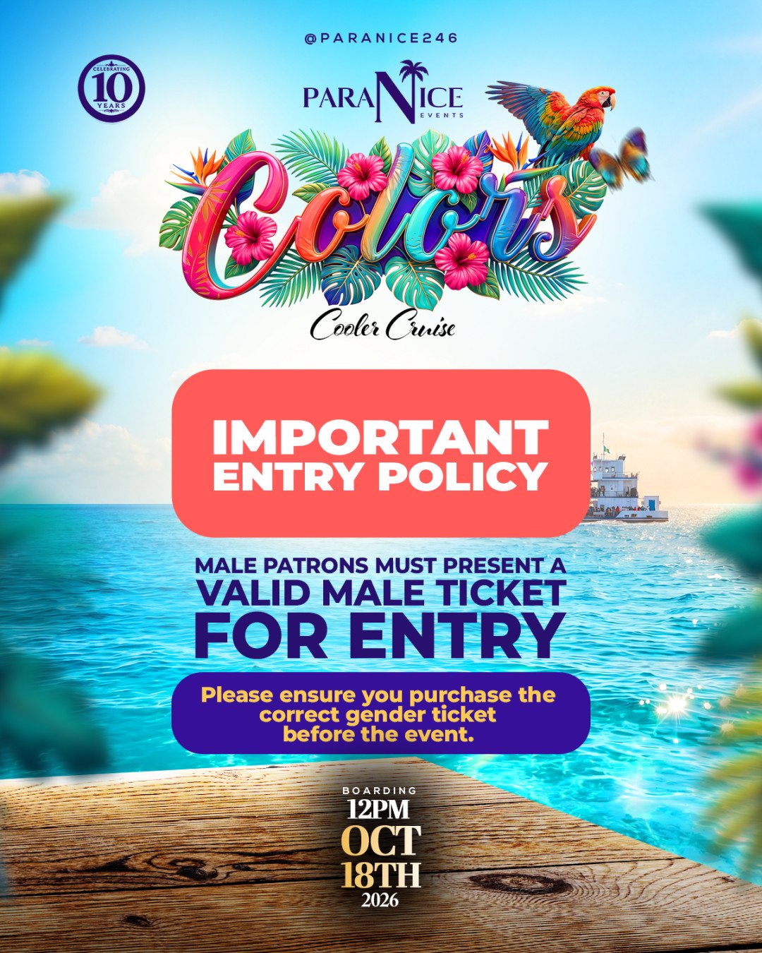 Colors Cooler Boat Ride flyer
