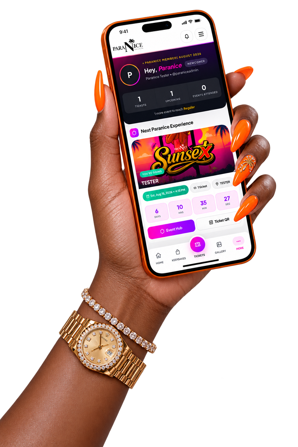 The Paranice member dashboard on a phone